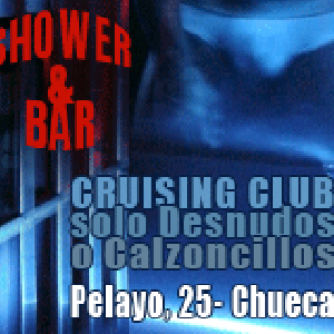 Xtudr - ShowerBar Gay Cruising Club: Shower & Bar - Gay Sex Cruising Club 
Chueca - Madrid

For Naked or Underwear Men only

RECEPTION DESK
DRESSING ROOM
PRIVATE LOCKERS
SLIPPERS
BAR
WET ROOM
DARK ROOM
PRIVATE CABINS
COMMUNITY CABIN
GLORY HOLES
BUNK BED
COMMUNITY SHOWERS
VIDEO
HALLWAY MAZE
TWO FLOORS
WOOD HARROW

The most famous and largest Gay sex bar in Madrid