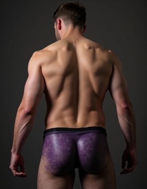 Esclavo masculino azotado en el culo morado 