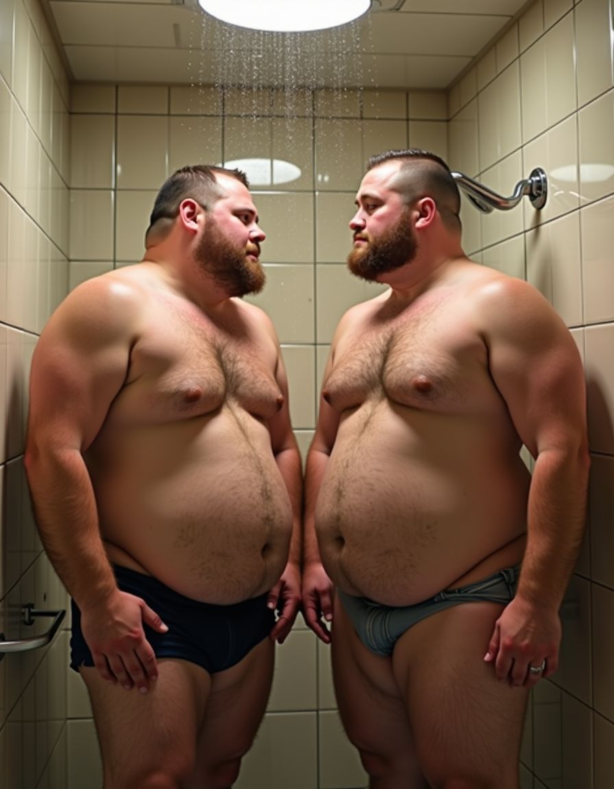 hombres gordos duchas culos gordos desnudos