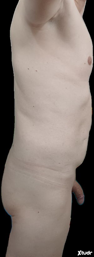 Xtudr - EsclavoMad: Slave delgado, muy blanco de piel, depilado entero.