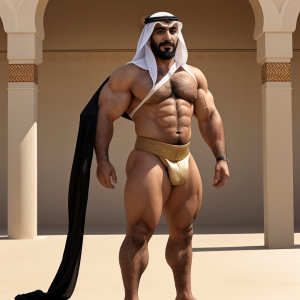 Big ass for Arab guy from uae with the traditional clothes and he has big muscles with the black beard 