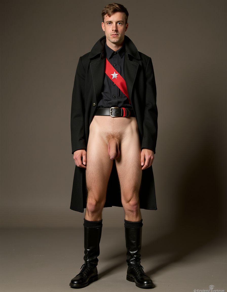 Charles George Gordon héroe de los británicos de la guerra de Crimea contra Rusia en el año 1954. Charles George Gordon de cuerpo entero (+10). Tiene pene de 40 cm de longitud y 7 cm de diámetro a la vista. Tiene las piernas desnudas y se ven con músculos muy definidos. Tiene zapatos negros brillantes en sus pies. Tiene el pelo corto, está bien peinado con una raya a la izquierda del pelo. Tiene pene de 40 cm de longitud y 7 cm de diámetro a la vista, tiene las piernas desnudas. No tiene pantalones. Tiene las piernas desnudas con músculos muy definidos. Tiene un pene de 140 cm de longitud y 7 cm de diámetro.