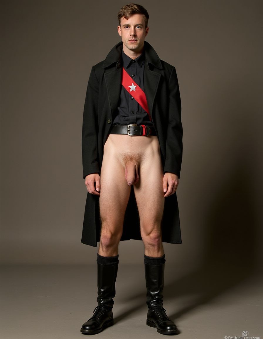 Charles George Gordon héroe de los británicos de la guerra de Crimea contra Rusia en el año 1954. Charles George Gordon de cuerpo entero (+10). Tiene pene de 40 cm de longitud y 7 cm de diámetro a la vista. Tiene las piernas desnudas y se ven con músculos muy definidos. Tiene zapatos negros brillantes en sus pies. Tiene el pelo corto, está bien peinado con una raya a la izquierda del pelo. Tiene pene de 40 cm de longitud y 7 cm de diámetro a la vista, tiene las piernas desnudas. No tiene pantalones. Tiene las piernas desnudas con músculos muy definidos. Tiene un pene de 140 cm de longitud y 7 cm de diámetro.
