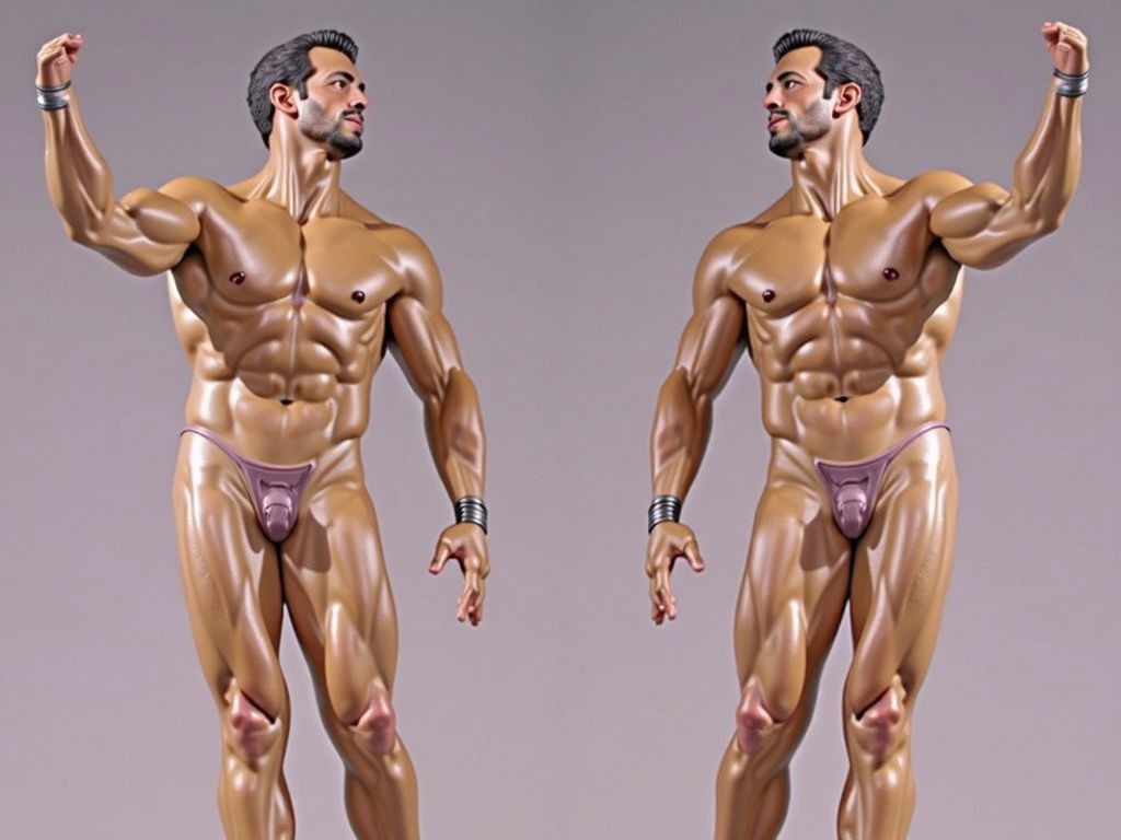 Musculosos, tangas. 