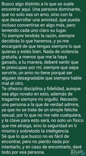 Xtudr - Algo_distinto: I'm offering a month of premium to the first person who talks to me and teases me, whether you're a dominant or submi...