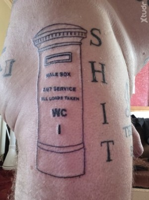 Xtudr - FaggotTattoo: Totally exposed Faggot who craves exposure and loves being naked outdoors for all to see its Fag tattoos. All tattoos ...