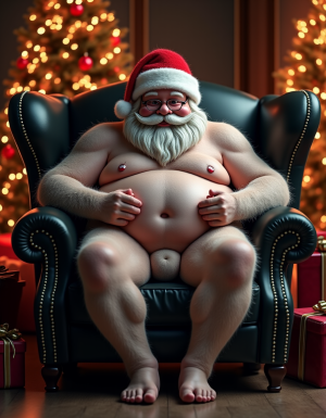 Un Papa Noel obeso 