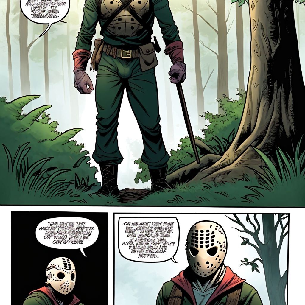 Jason vorhees whit visible dick in the forest