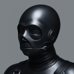 gimp with blank eyes