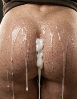 Close-up of a round, firm woman's ass, tight anus stretched and overflowing with thick, creamy white semen, viscous cum dripping down the smooth cheeks and pooling, hyper-realistic skin pores and textures, glistening wet fluids, soft cinematic lighting with subtle rim light, photorealistic anatomy, sharp detail, 8k --ar 3:4 --stylize 250 --v 6