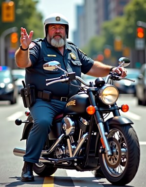 Un policía motorizado 