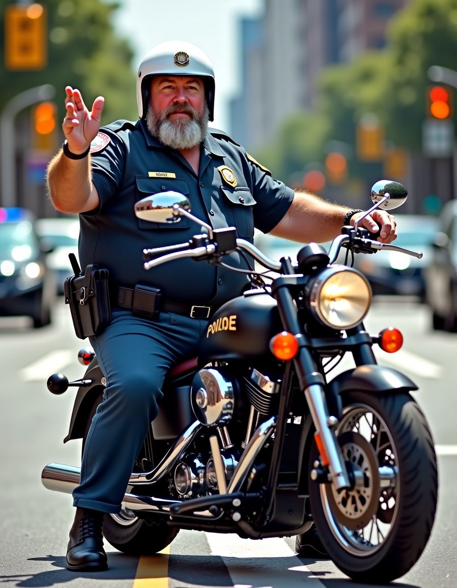 Un policía motorizado 