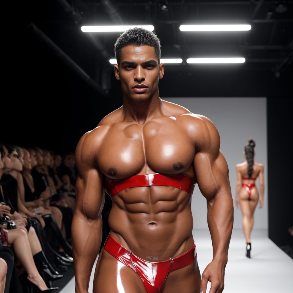 Aquí llego las hora del látex, alguna fotos están tomadas entre bambalinas. Viva la moda.