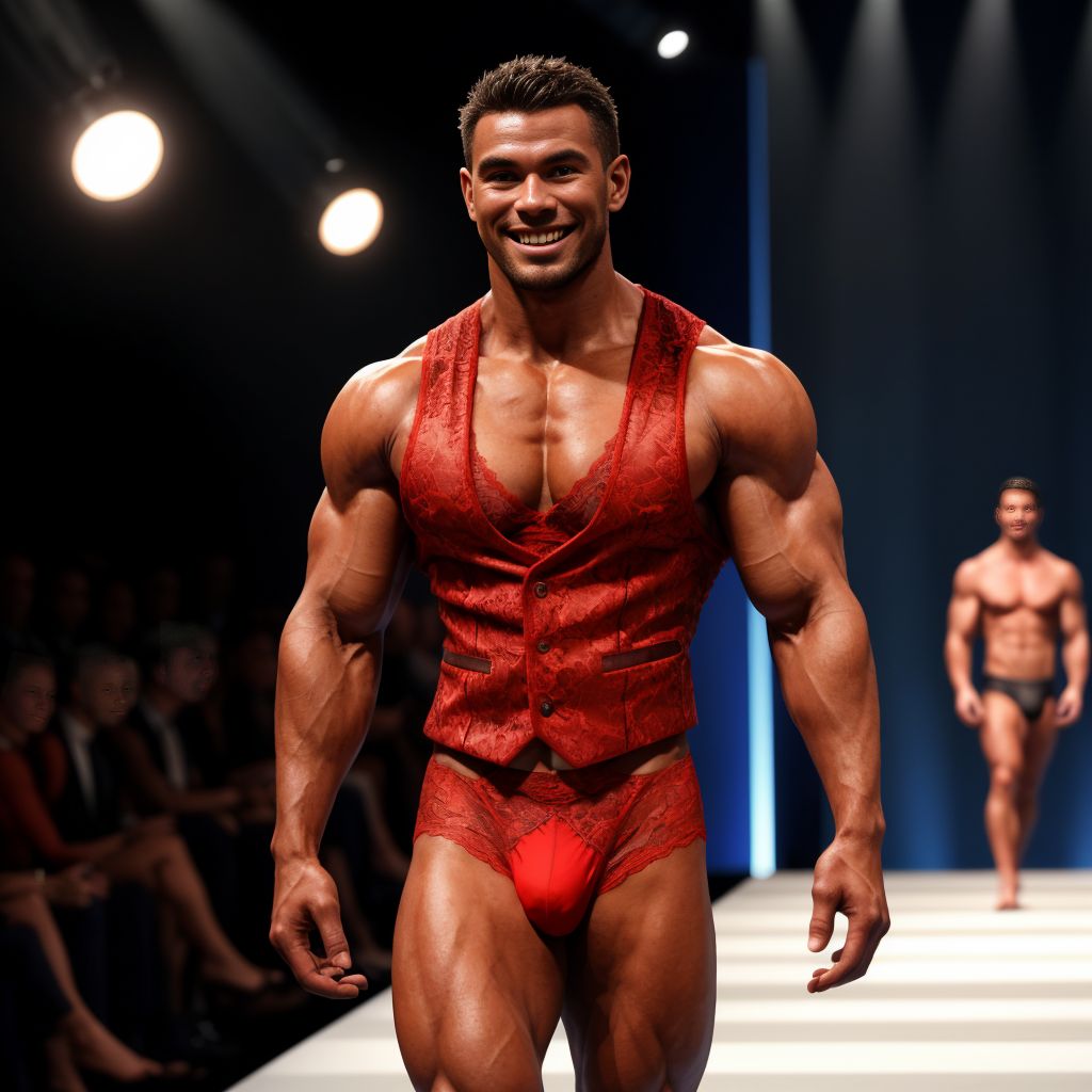 Parte del desfile de moda dedicada al encaje. Yo estoy sencillamente enamorada.
