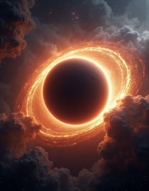 A colossal supermassive black hole suspended in deep cosmic space, the sublime gravitational phenomenon predicted by General Relativity, an absolute sphere of darkness forming a perfect event horizon, surrounded by a blazing accretion disk of incandescent plasma spiraling at relativistic velocity, intense gravitational lensing bending distant galaxies and starfields into luminous arcs around the void, cosmic dust clouds glowing in gold, amber and electric blue tones, powerful relativistic jets erupting from the poles like immense cosmic lighthouses piercing the universe, ultra-realistic astrophysical visualization inspired by NASA deep space photography, cinematic lighting like Interstellar, volumetric nebulae illuminated by extreme radiation, ultra-detailed starfield, epic IMAX-style composition, dramatic contrast between infinite darkness and radiant cosmic energy, ultra-sharp astrophotography, hyper-detailed plasma turbulence, glowing particles orbiting the singularity, deep space realism, HDR lighting, 8k resolution, masterpiece, awe-inspiring cosmic beauty, ultra detailed, epic scale
Negative prompt
low quality, blurry, cartoon, anime, illustration, oversaturated colors, distorted space, duplicated stars, artifacts, watermark, text, noise, low resolution
Parámetros recomendados
Para obtener resultados espectaculares en Stable Diffusion:
Sampler: DPM++ 2M Karras
Steps: 35–45
CFG: 6.5–8
Resolution: 1024×1024 o 832×1216
Hires fix: 1.5–2x