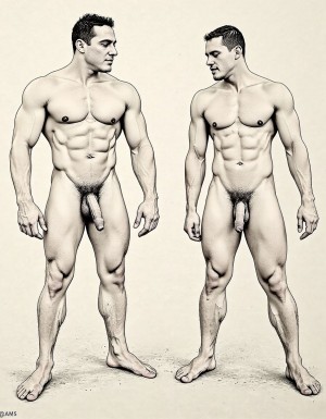 Tom of Finland. Hombres gay porno: "The Complete Kake Comics". Solo hombres desnudos musculosos. Los dibujos de hombres tienen pene erecto de 50 cm de longitud y 8 cm de diámetro.