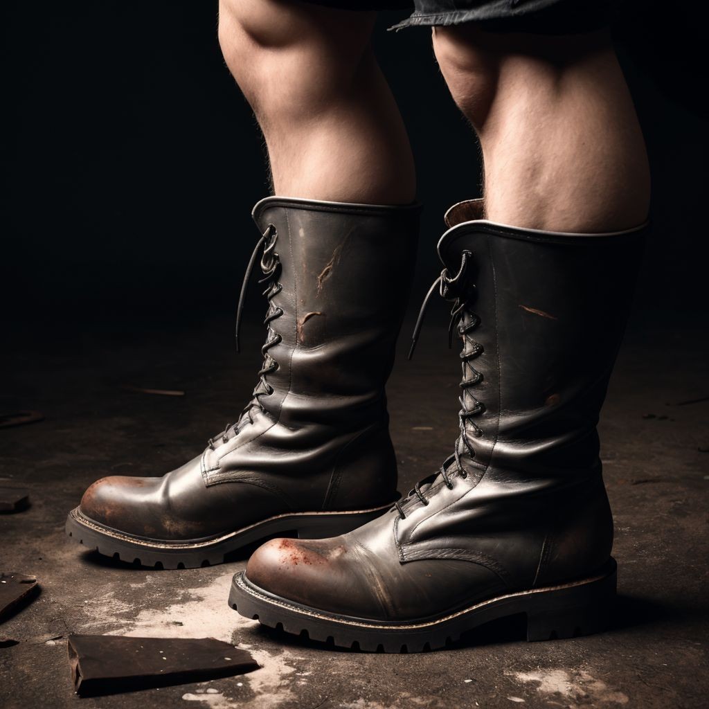Botas skin  manchadas de semen
