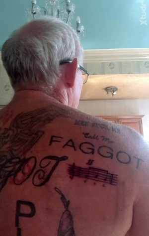 Xtudr - FaggotTattoo: Totally exposed Faggot who craves exposure and loves being naked outdoors for all to see its Fag tattoos. All tattoos ...