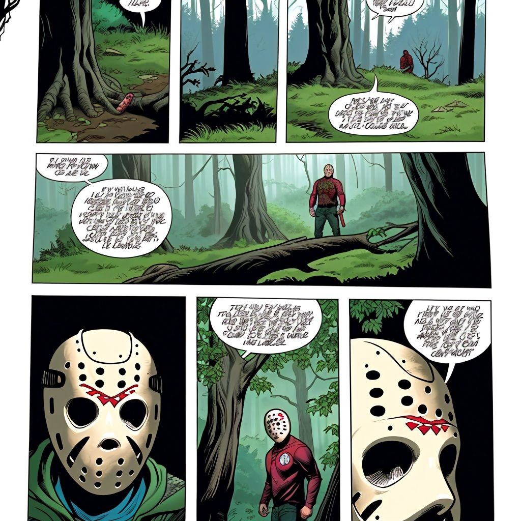 Jason vorhees whit visible dick in the forest