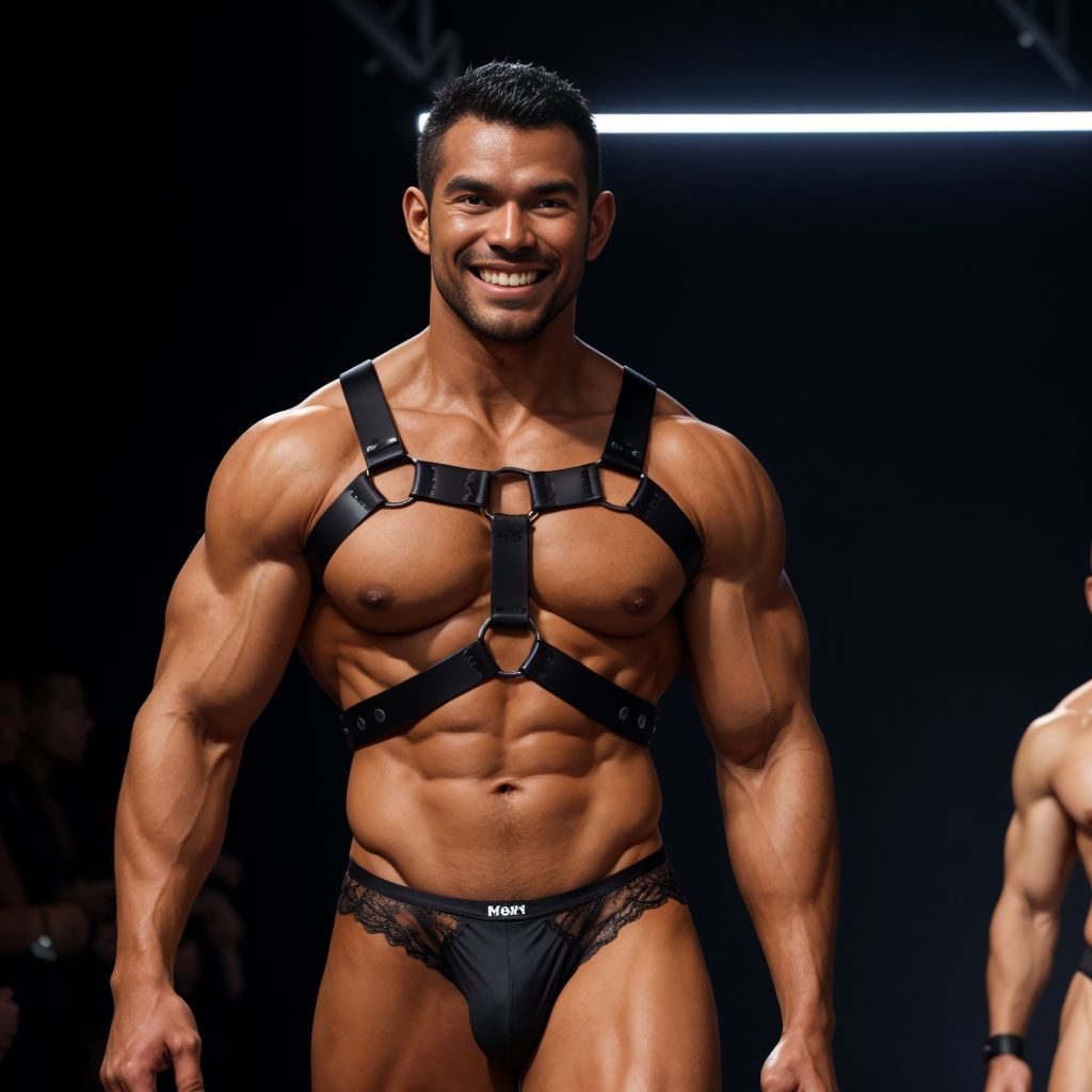 Parte del desfile de moda dedicada al encaje. Yo estoy sencillamente enamorada.