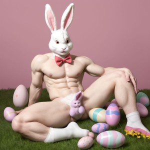 sexy conejito de pascua masculino