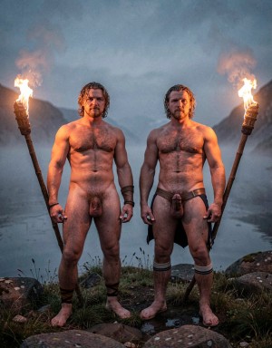 Dos vikingos. 