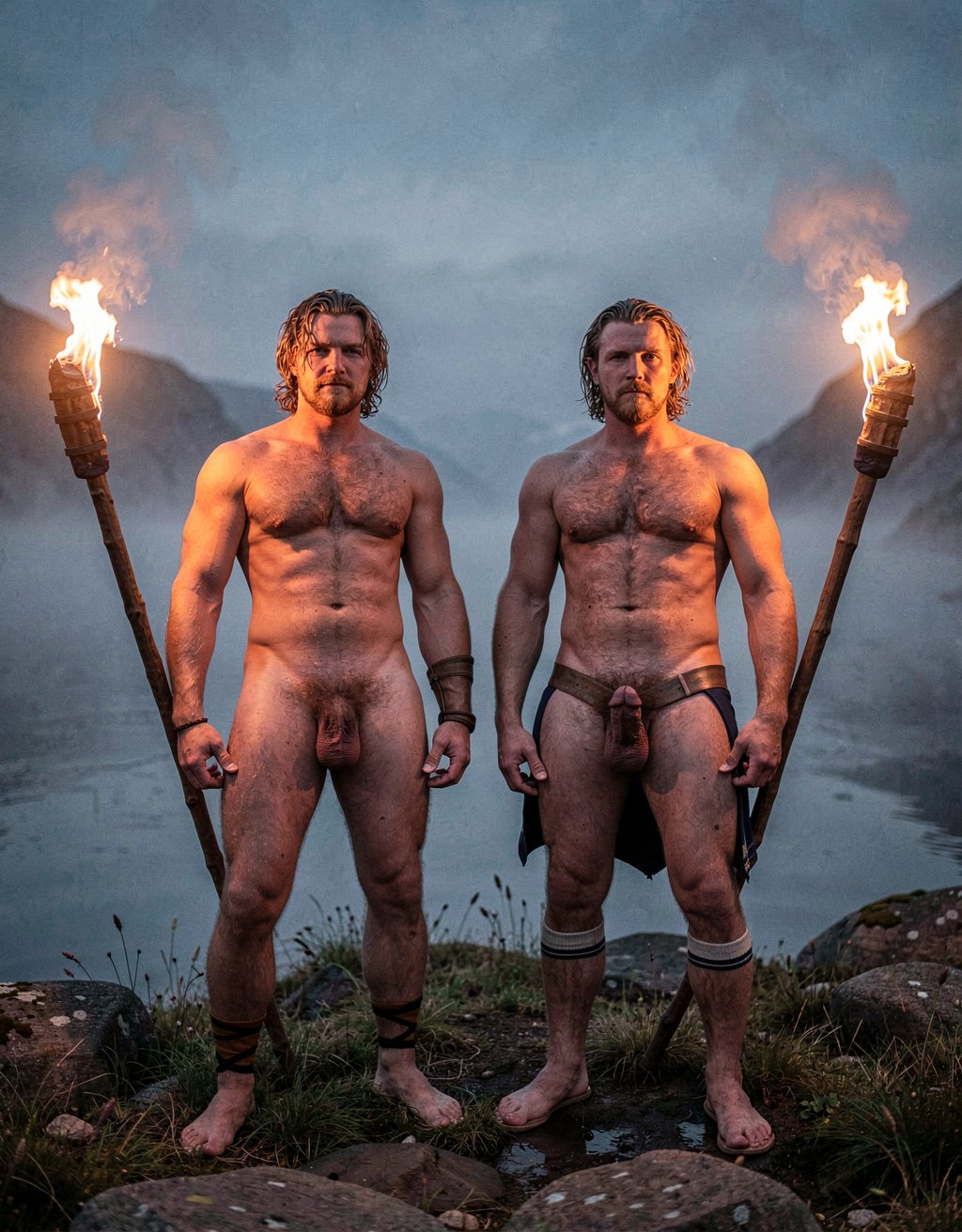 Dos vikingos. 