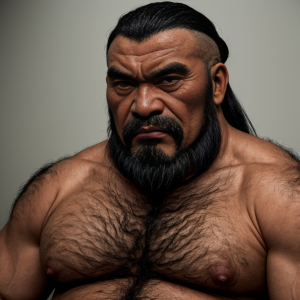 macho mongol, cara de malo verga grandisima muy peludo, aspecto de convicto
