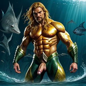 Aquaman con la polla trempada