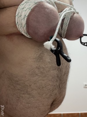 Xtudr - Esclavo_masoca-91: Fat submissive man with big tits for torture big anal dilation with desire to be subdued and used