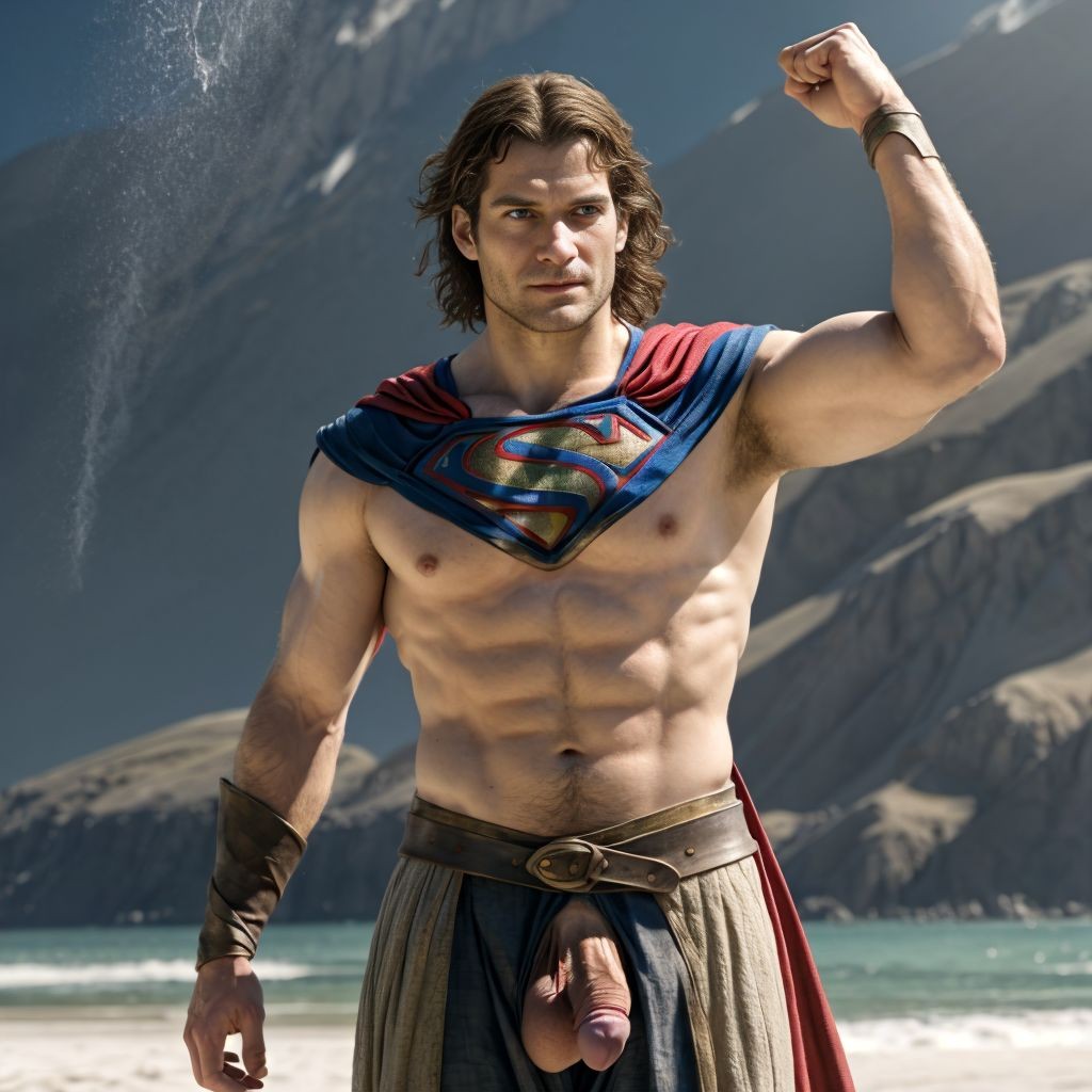 Henry Cavill está desnudo totalmente desnudo musculoso. Tiene el pecho con vello y brazos con vello. Está totalmente desnudo de pie y volando por el aire. Tiene pene grande erecto. Tiene testículos grandes. Tiene mucho vello y pelo. Foto muy realista texturas 8k. Es Superman volando por el aire. El actor de Superman, The Witcher y Enola Holmes. Conocimos a Michiel Huisman en 'Juego de Tronos' y como Daenerys, nos enamoramos perdidamente de él en su papel de Daario Naharis