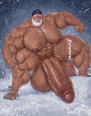 La Navidad. Papá Noel es un hombre de 40 años, atleta, está delgado y tiene músculos marcados y definidos, es muy varonil, tiene barba blanca abundante. Solo tiene el gorro de papá Noel porque está totalmente desnudo enseñando su musculatura de atleta y bronceada, tiene mucho vello blanco que cubre sus músculos pectorales y el abdomen y también en sus piernas. Tiene sandalias blancas en sus pies. Barba abundante blanca de papá Noel. Es el Papá Noel del año 2025, con mucha alegría y mucho sexo gay. Aspecto muy masculino salvaje. Pene erecto de 20cm de longitud y 8cm de diámetro. Abundante vello blanco por todo el cuerpo. Está saltando en la nieve mientras nieva y su gran pene erecto de 22 cm de longitud y 9 cm de diámetro, está metiendo su pene dentro del ano de otro hombre de aspecto deportista que está desnudo y tiene una polla grande, está desnudo enseñando su cuerpo de culturista con cintura estrecha delgado sin nada de grasa. Tienen los penes en erección y hay mucha excitación sexual, muy excitados. Sexo explicito muy potente. Abrazo. Beso en los labios. Sexo anal muy profundo. 